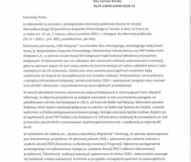 Sekretarz województwa odpowiada obwodnica, kolej dla Więcborka Sekretarz województwa odpowiada obwodnica, kolej dla Więcborka