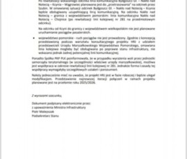 Minister Infrastruktury RP potwierdza pociągi pasażerskie wracają do Więcborka ! Minister Infrastruktury RP potwierdza pociągi pasażerskie wracają do Więcborka !