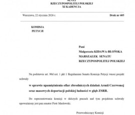 Projekt Uchwały Senatu RP upamiętniającej ofiary deportacji z 1945 roku Projekt Uchwały Senatu RP upamiętniającej ofiary deportacji z 1945 roku